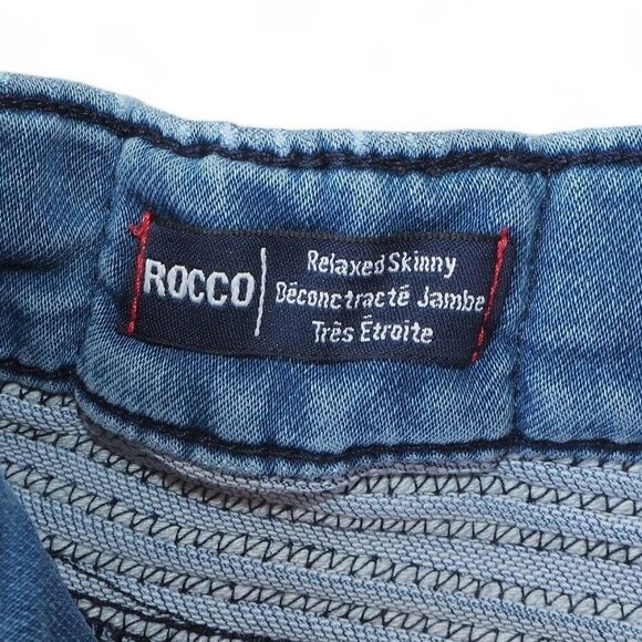 True Religion Rocco Relaxed Skinny Jeans Medium Distressed Wash Men's 34 - Picture 5 of 14